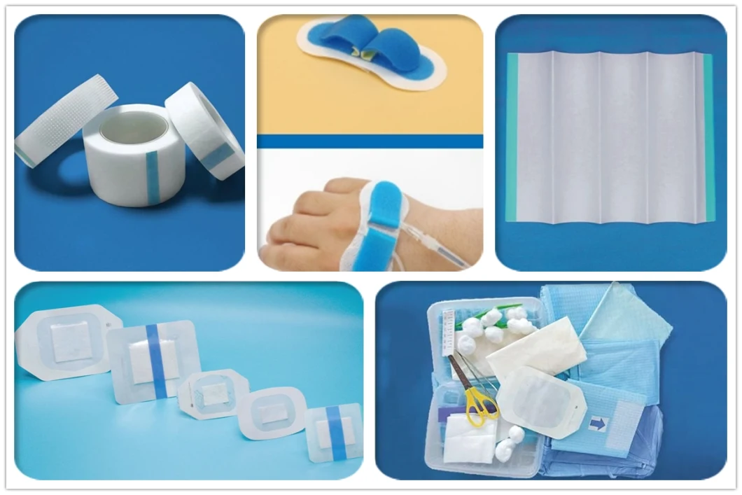PU Transparent Breathable Medical Semi-Permeable Dressing for I. V Canulla